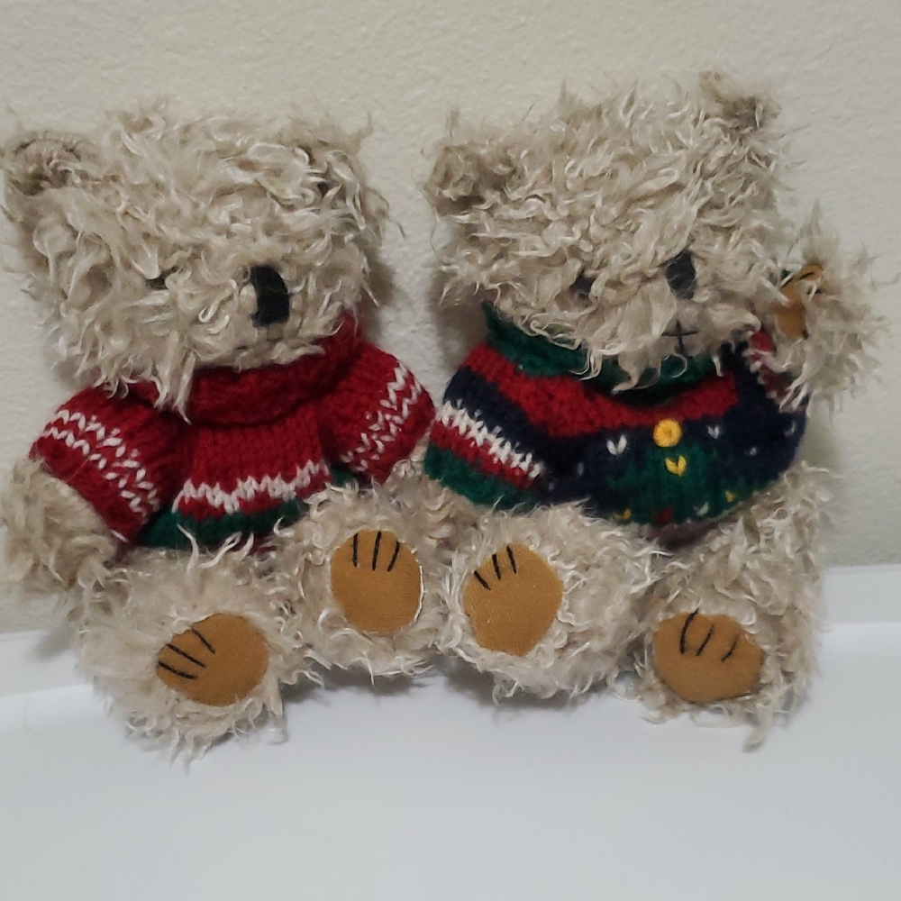 Adorable Plush Teddy Bears with Sweaters 2